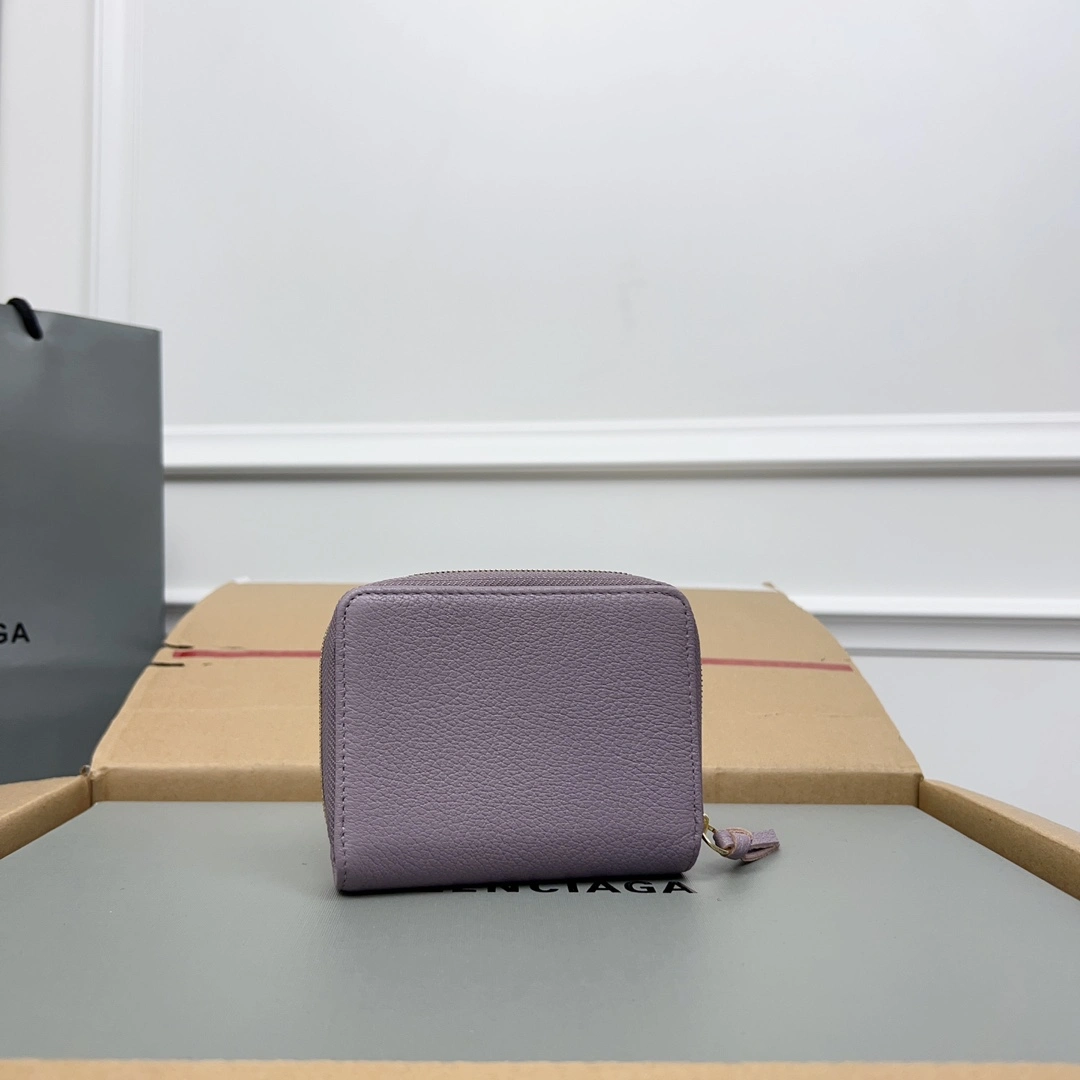 Balenciaga Vintage Light Purple Goatskin  Wallet Breathable 60841