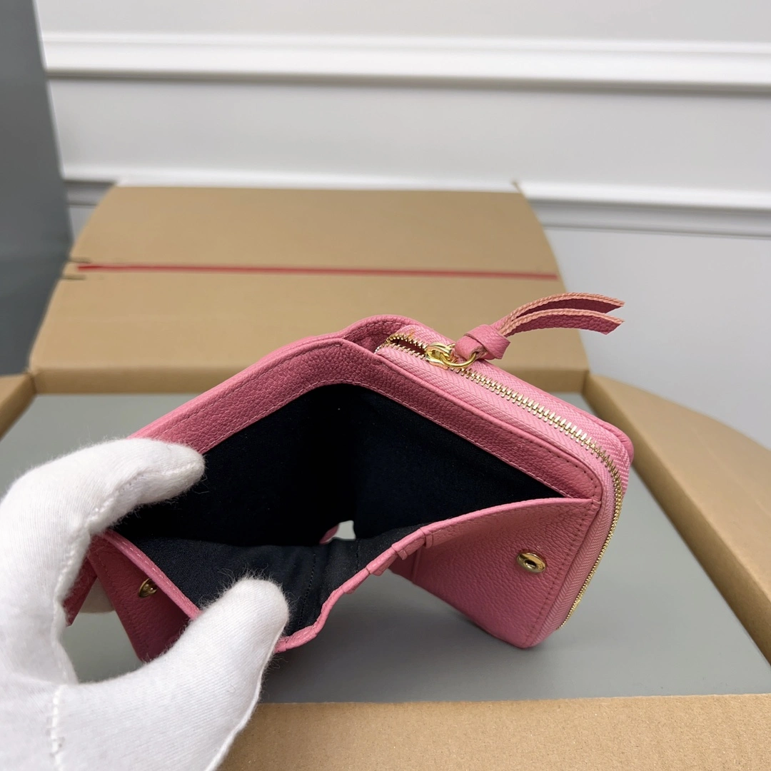 HighQuality Balenciaga Vintage Pink Goat Leather  Card Bag 60836