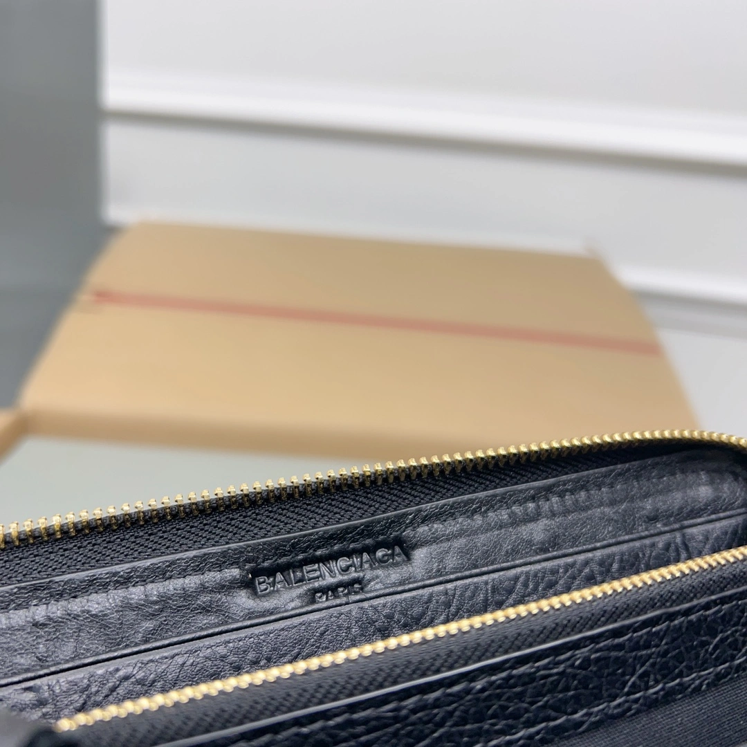 FreshLook Balenciaga Vintage Zipper Motorcycle Wallet with Card Holder 60827