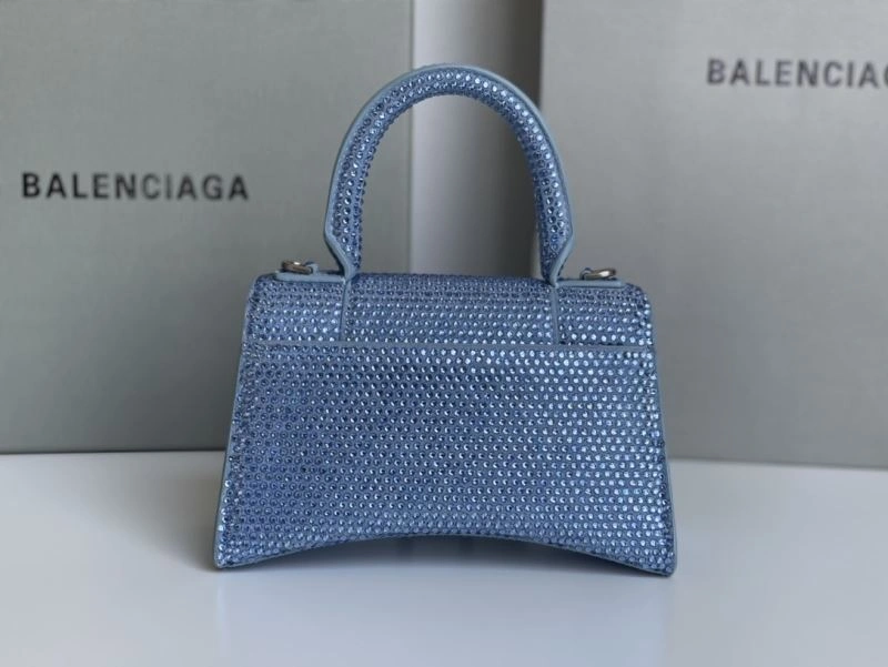 MoistureWicking Balenciaga Water Blue Rhinestone Hourglass Bag 72588