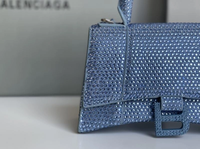 MoistureWicking Balenciaga Water Blue Rhinestone Hourglass Bag 72588