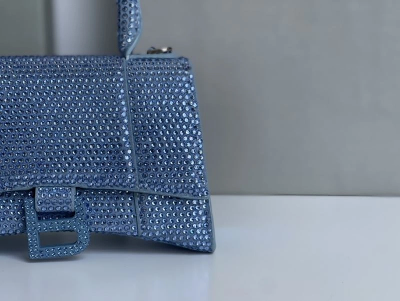 MoistureWicking Balenciaga Water Blue Rhinestone Hourglass Bag 72588