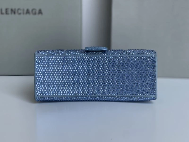 MoistureWicking Balenciaga Water Blue Rhinestone Hourglass Bag 72588