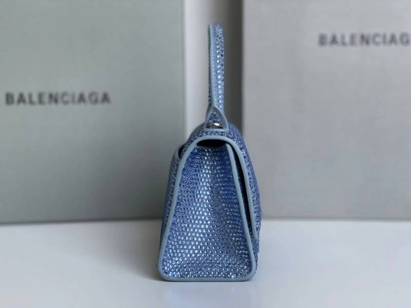 MoistureWicking Balenciaga Water Blue Rhinestone Hourglass Bag 72588