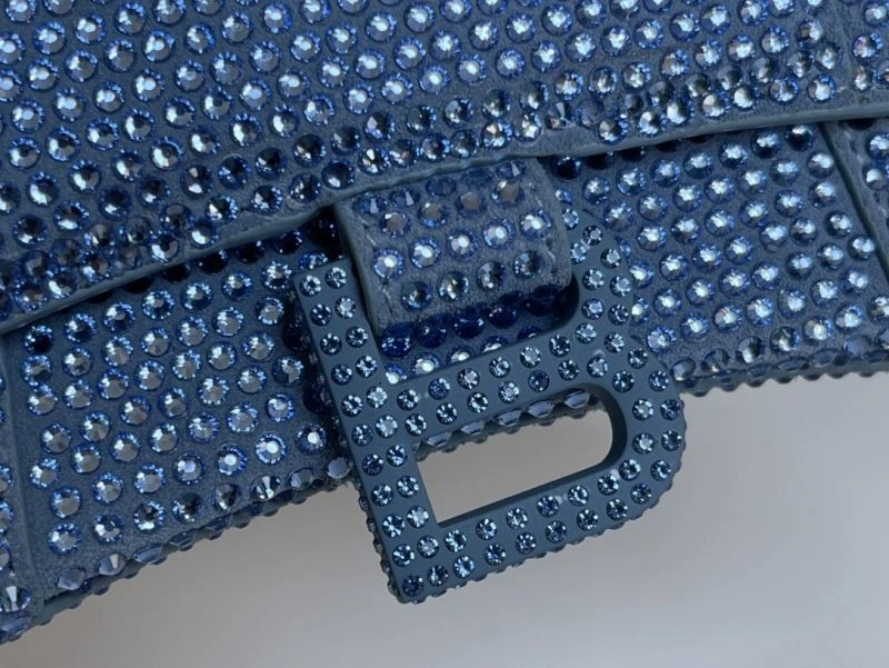 MoistureWicking Balenciaga Water Blue Rhinestone Hourglass Bag 72588