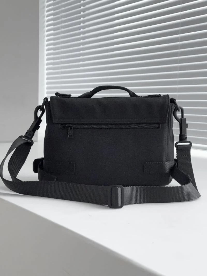 Balenciaga Waterproof Nylon Army Black Messenger Bag AllSeason 38241