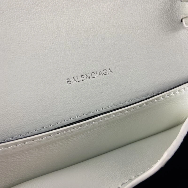 Youthful Balenciaga White Crocodile Embossed Big B Luxury Box Bag 78360