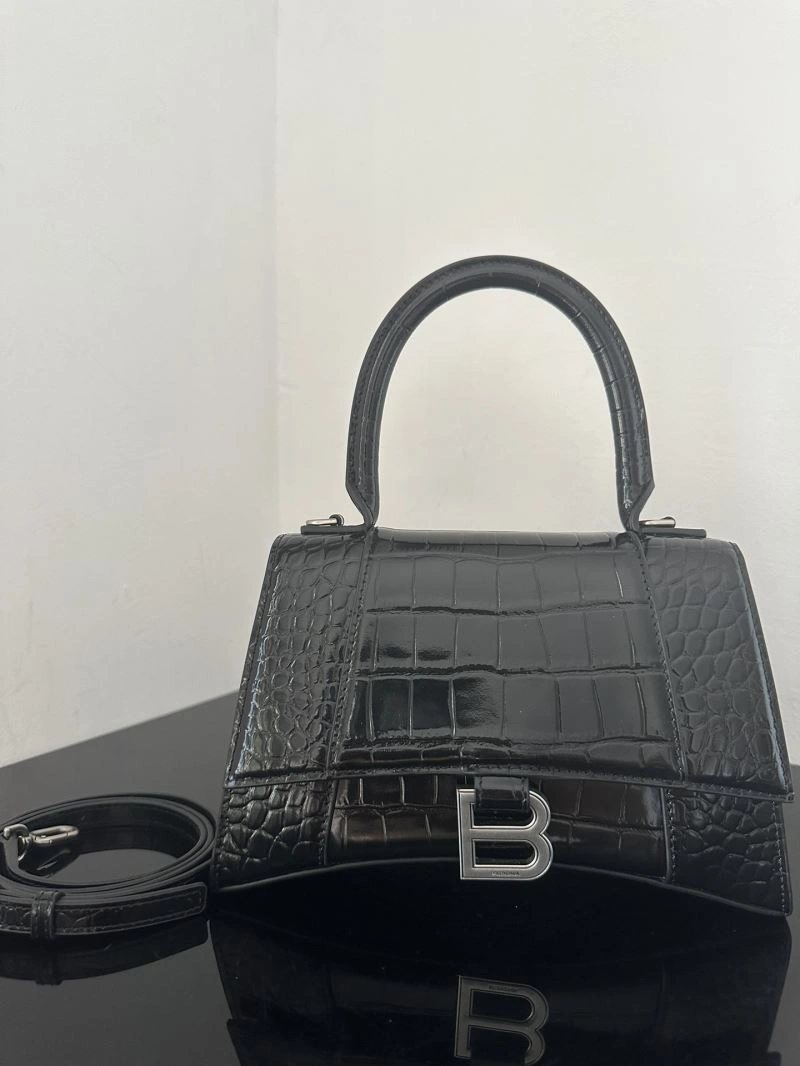 TechFriendly Balenciaga XS Crocodile-Patterned Leather Hourglass Bag 72604