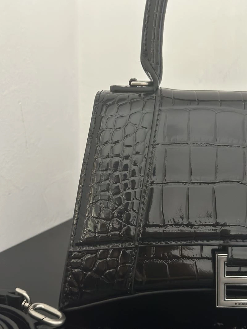 TechFriendly Balenciaga XS Crocodile-Patterned Leather Hourglass Bag 72604