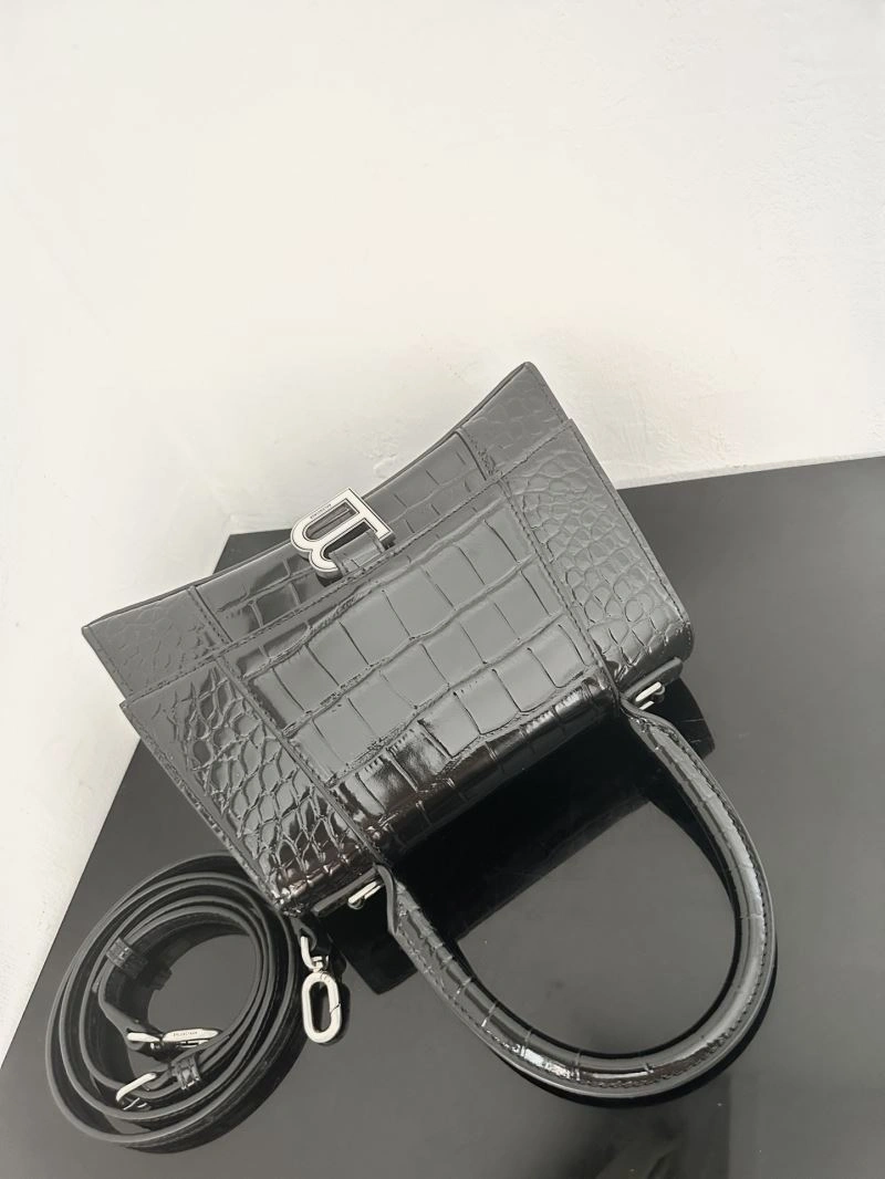 TechFriendly Balenciaga XS Crocodile-Patterned Leather Hourglass Bag 72604