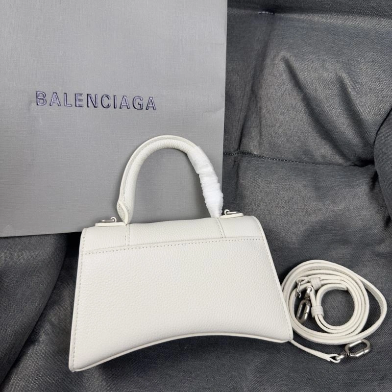 Comfortable Balenciaga XS Hourglass Bag in White Lychee Pattern 69983