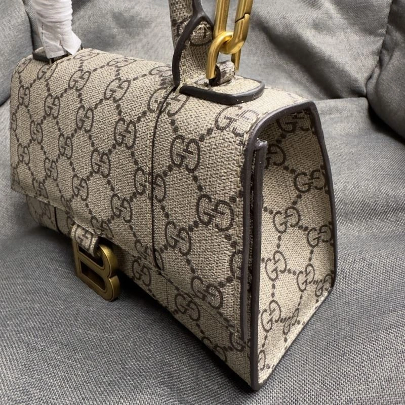 Balenciaga XS Hourglass Crescent Moon Bag in  Cowhide WeatherProof 69976