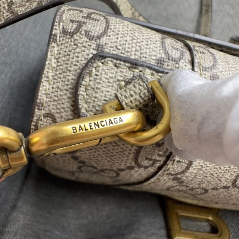 Balenciaga XS Hourglass Crescent Moon Bag in  Cowhide WeatherProof 69976