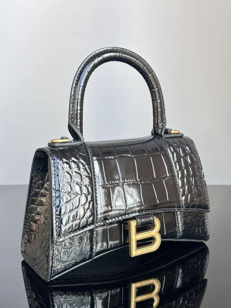 BestValue Balenciaga XS Hourglass Crocodile Bag with Gold Hardware 72599