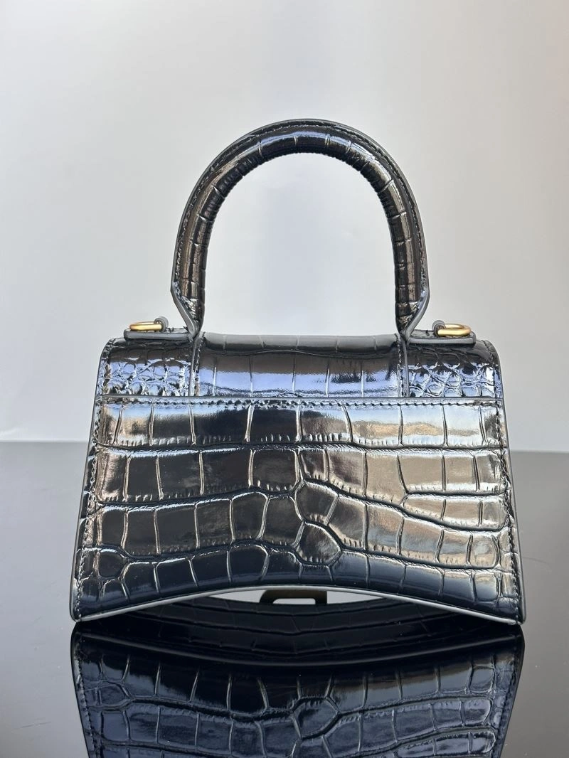 BestValue Balenciaga XS Hourglass Crocodile Bag with Gold Hardware 72599
