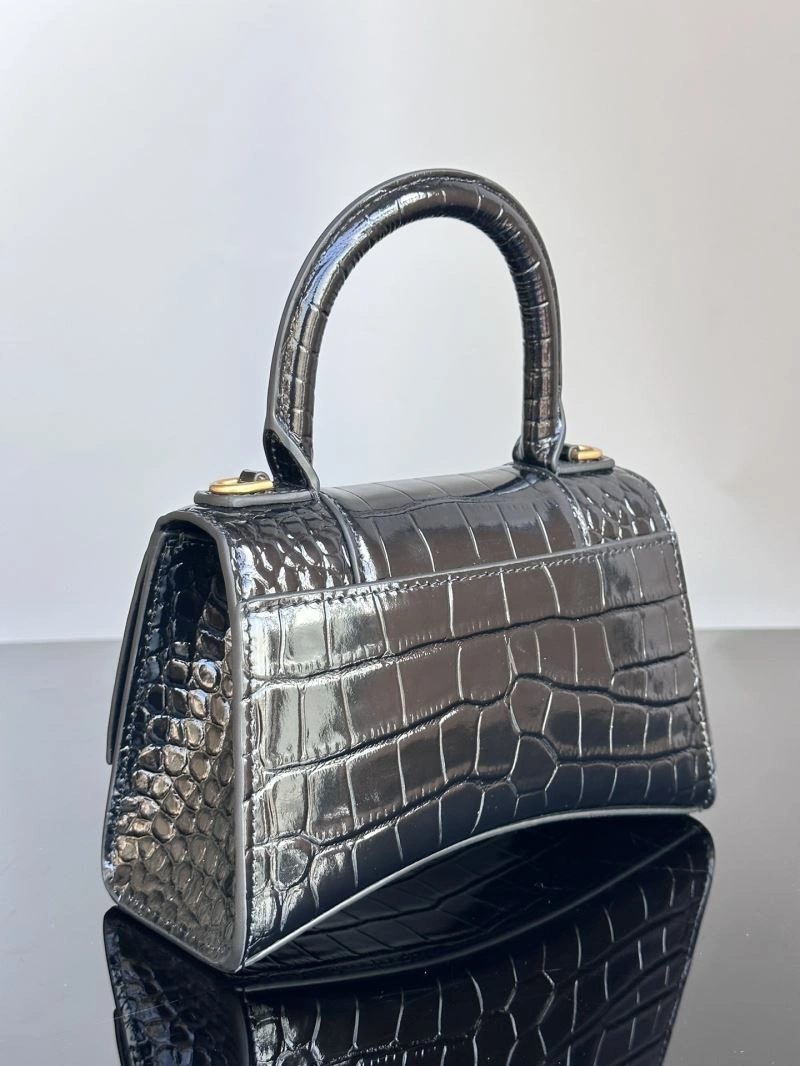 BestValue Balenciaga XS Hourglass Crocodile Bag with Gold Hardware 72599