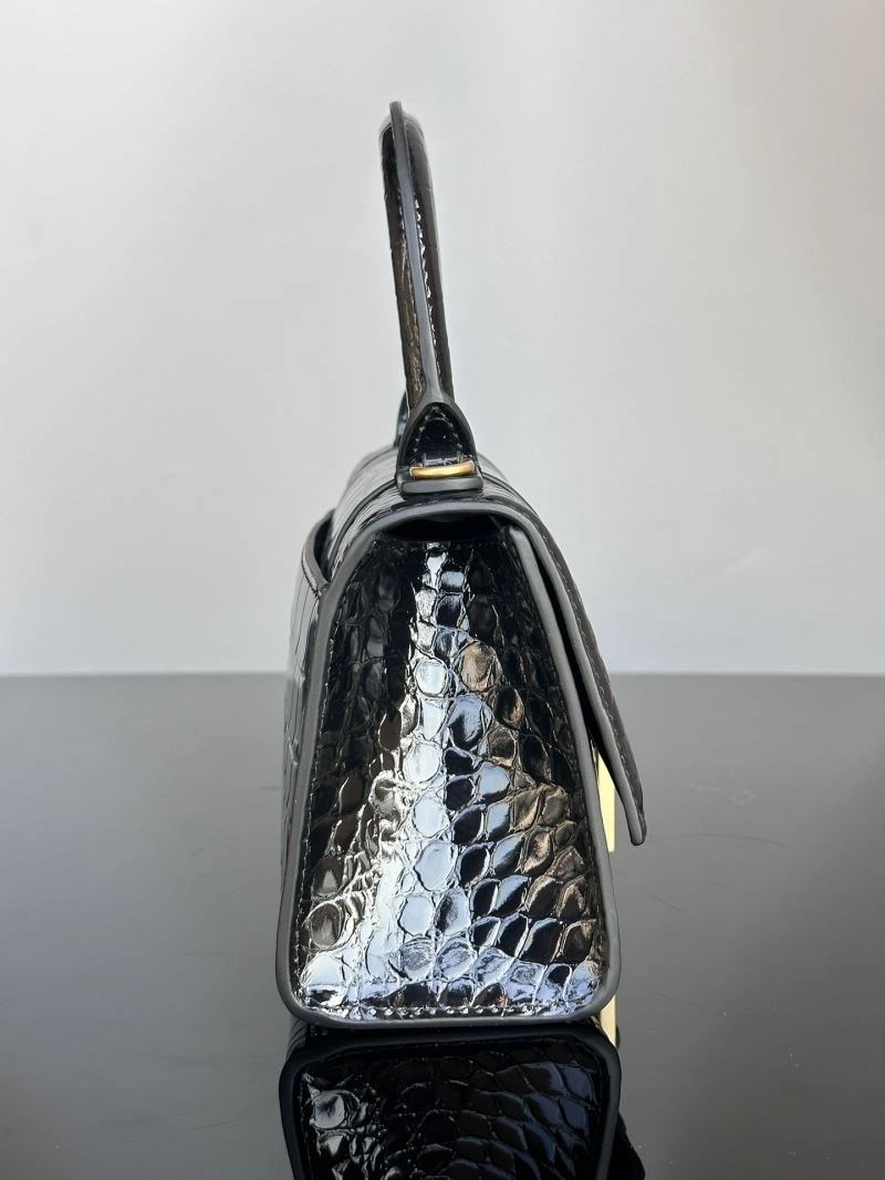 BestValue Balenciaga XS Hourglass Crocodile Bag with Gold Hardware 72599