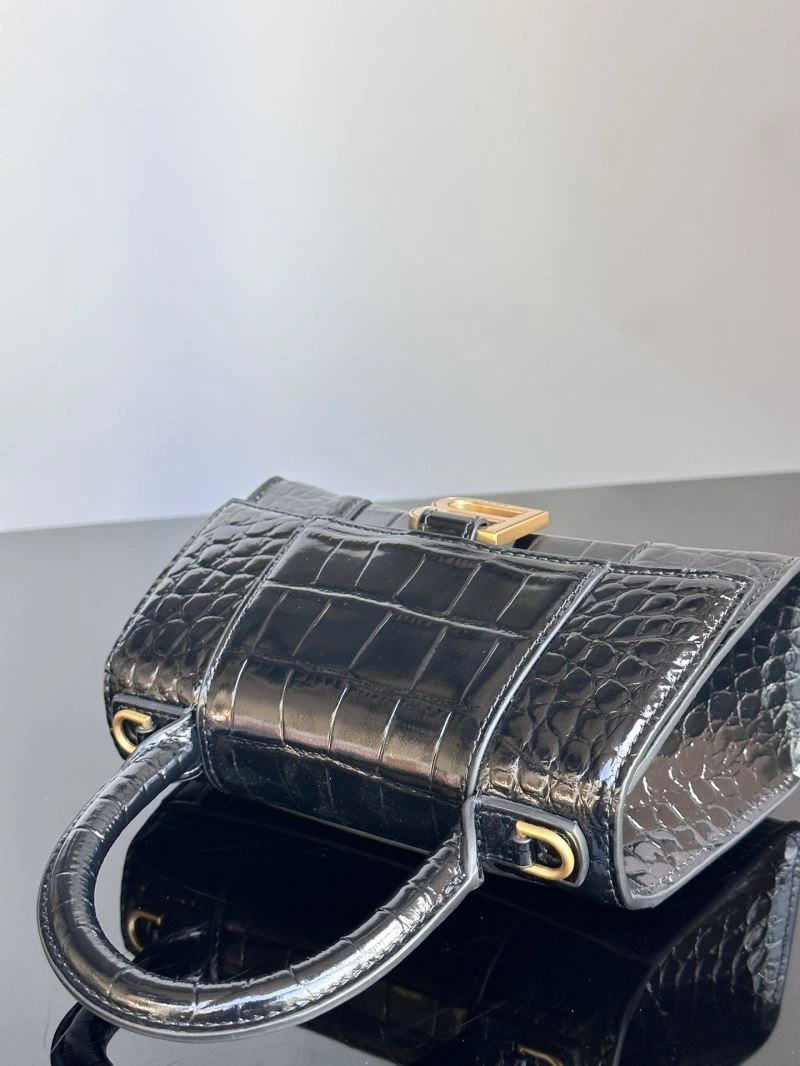 BestValue Balenciaga XS Hourglass Crocodile Bag with Gold Hardware 72599
