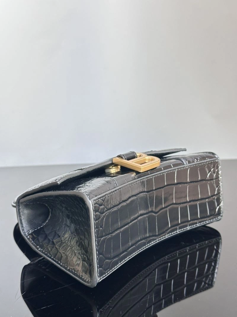 BestValue Balenciaga XS Hourglass Crocodile Bag with Gold Hardware 72599