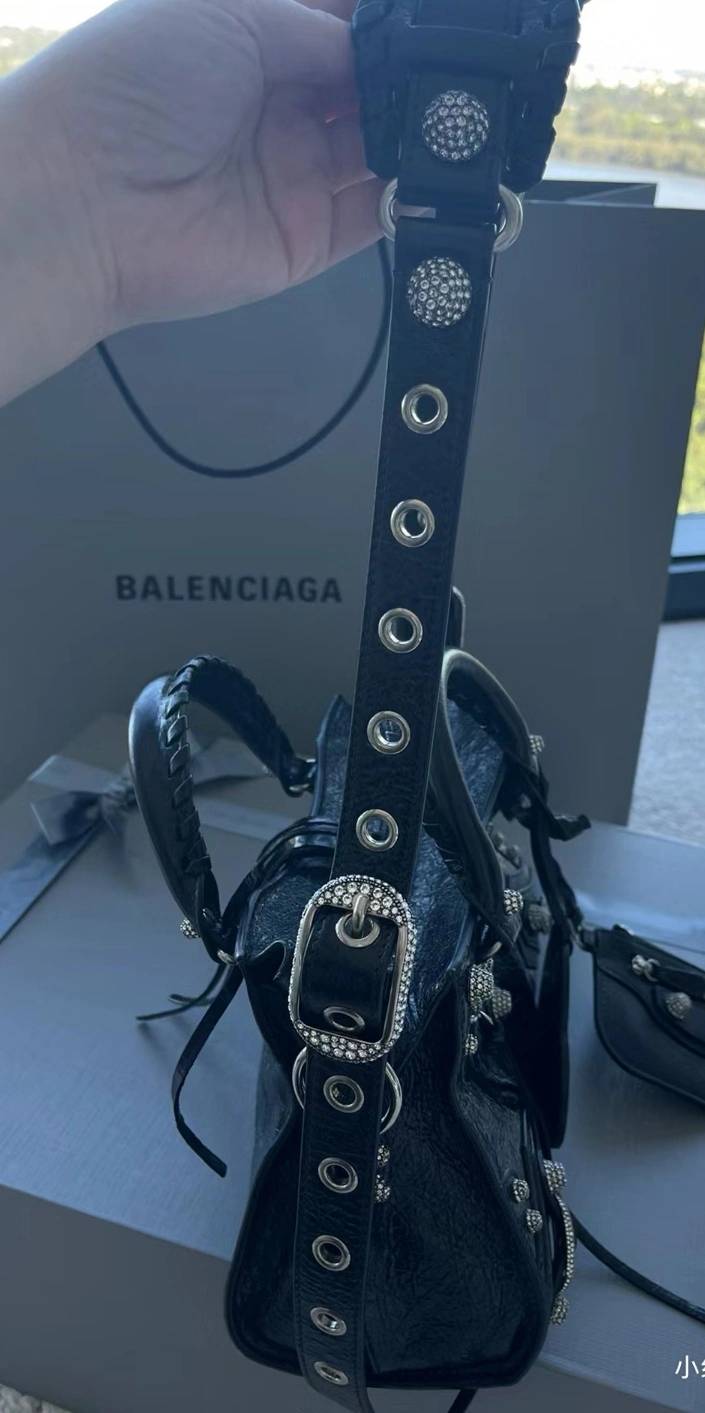 Balenciaga XS Le Cagole Neo City Handbag - Black Diamond Hardware Durable 78787