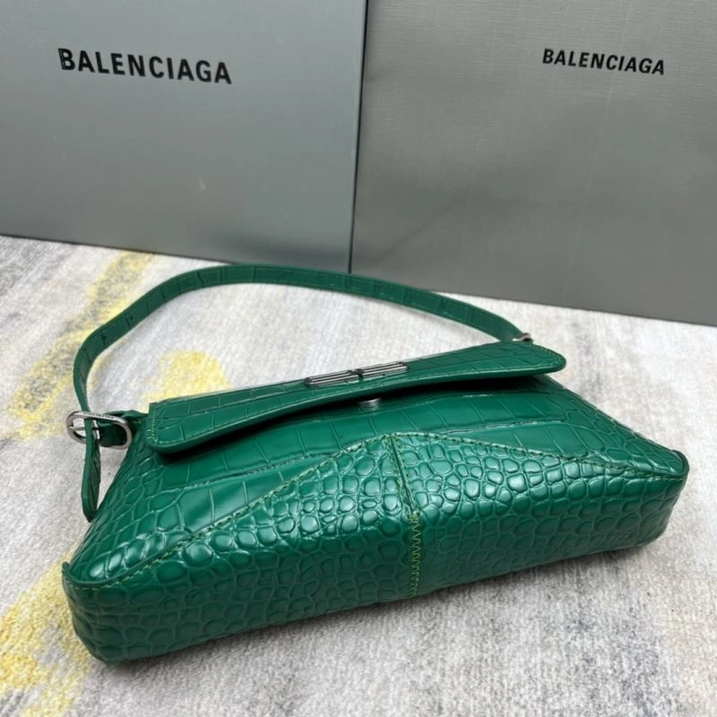 Balenciaga XX Crocodile Green Underarm Bag with Lambskin Lining QuickDry 78334