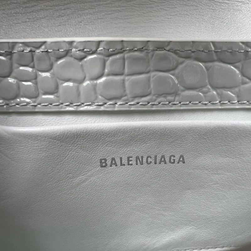 Versatile Balenciaga XX Crocodile White Lambskin Underarm Bag 78331