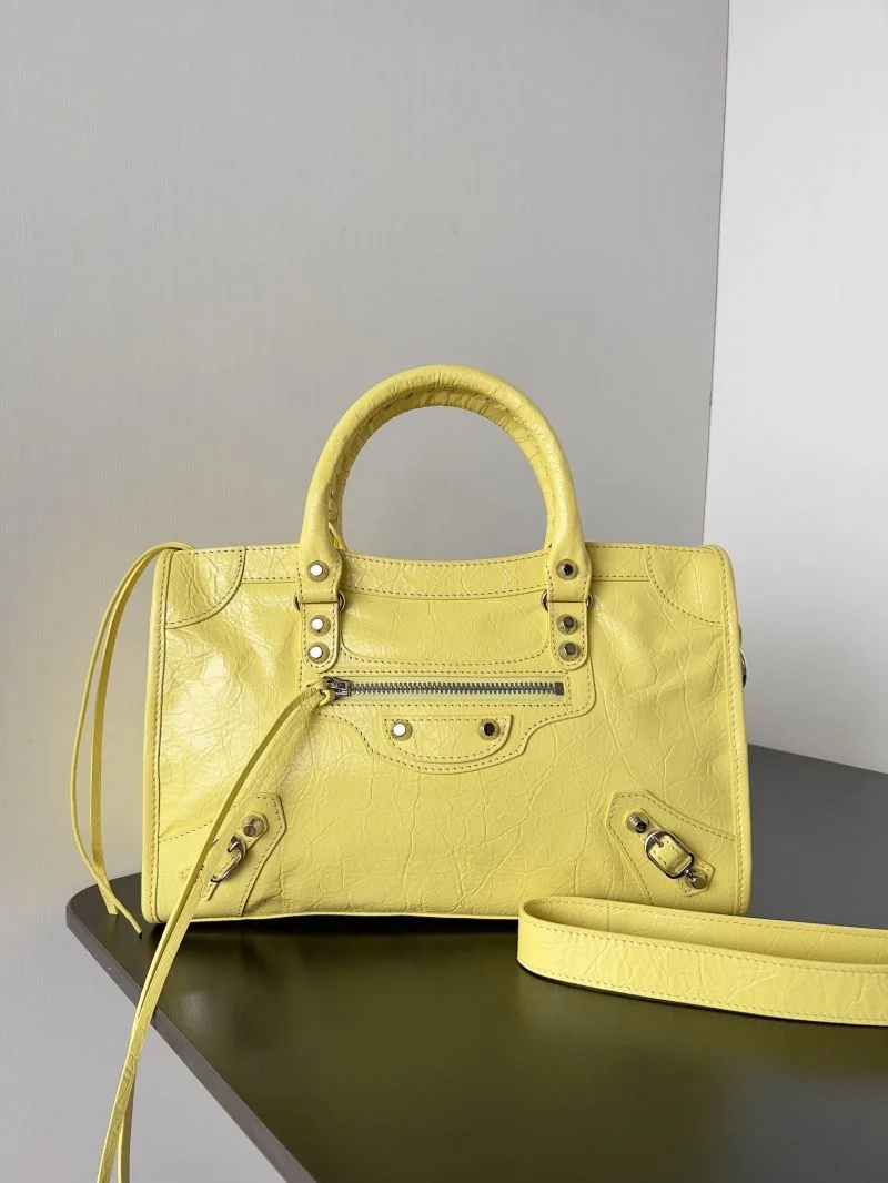 Balenciaga Yellow  Tote Bag - 29.9x19.1x9.9 cm Cozy 70074