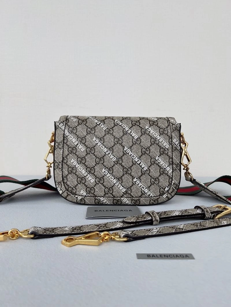 Balenciaga x GUCCI 1955 Printed Saddle Bag - Fashion Anthema Flexible 78603