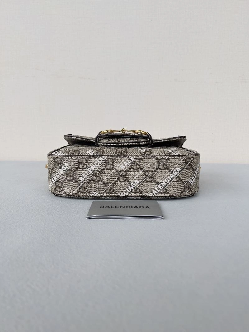 Balenciaga x GUCCI 1955 Printed Saddle Bag - Fashion Anthema Flexible 78603