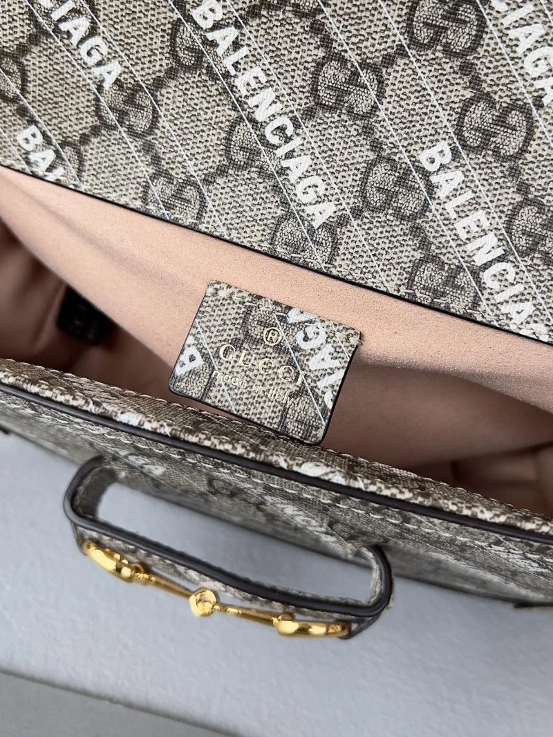 Balenciaga x GUCCI 1955 Printed Saddle Bag - Fashion Anthema Flexible 78603