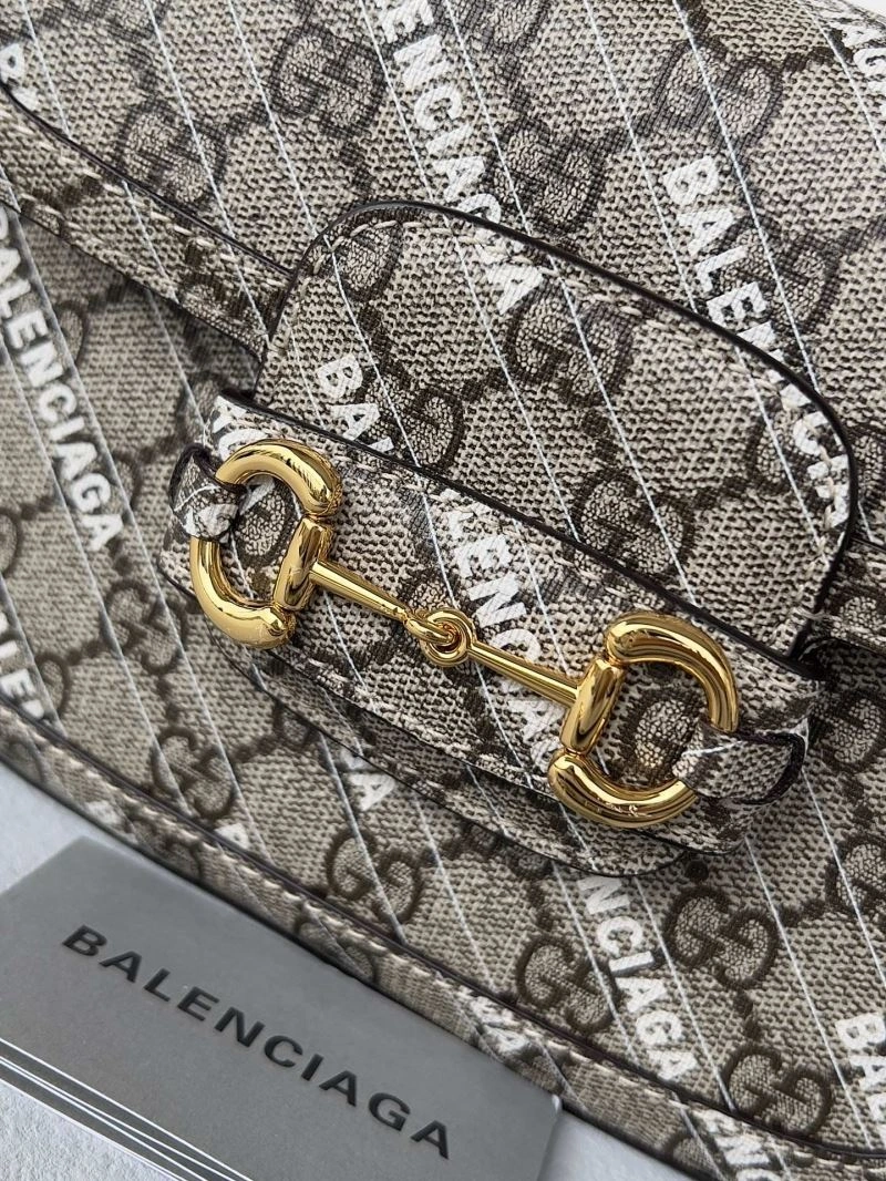 Balenciaga x GUCCI 1955 Printed Saddle Bag - Fashion Anthema Flexible 78603