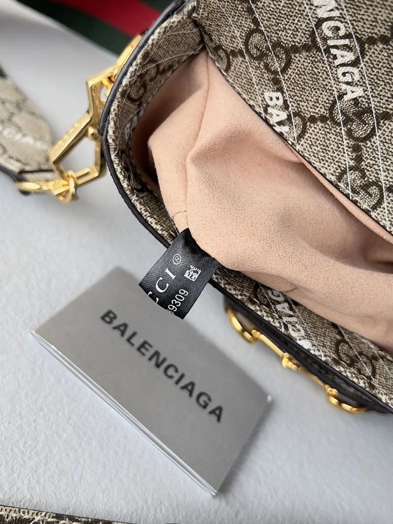 Balenciaga x GUCCI 1955 Printed Saddle Bag - Fashion Anthema Flexible 78603
