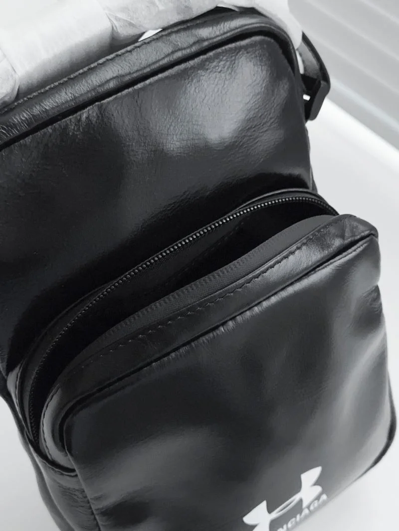 WellDesigned Balenciaga x Under Armour Black Leather Crossbody Bag 38225