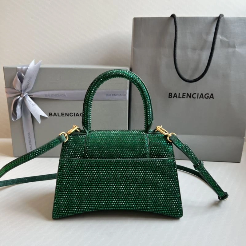 Bling Green Rhinestone Hourglass Bag with  B Buckle MultiPurpose 70090