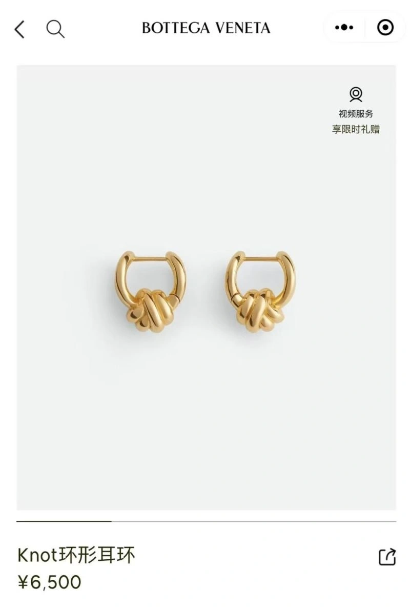 Bottega Veneta Earrings Neat 211438