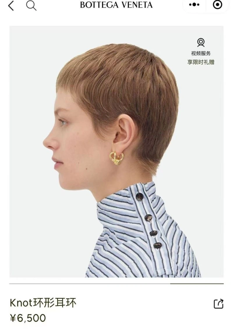 Bottega Veneta Earrings Neat 211438