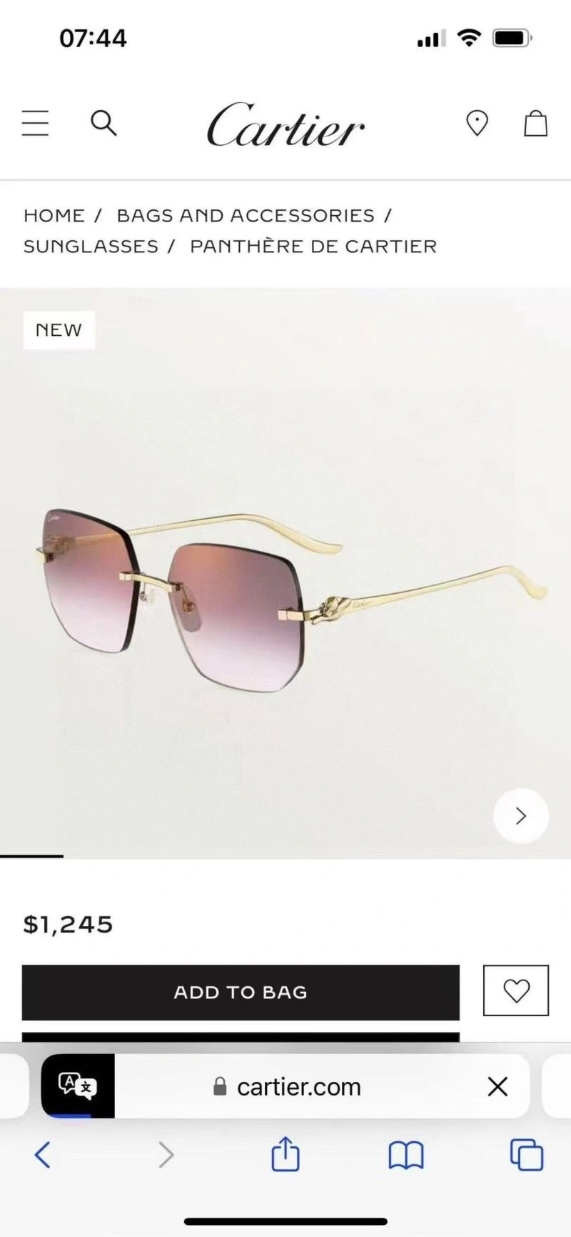Comfortable Cartier Sunglasses 277627