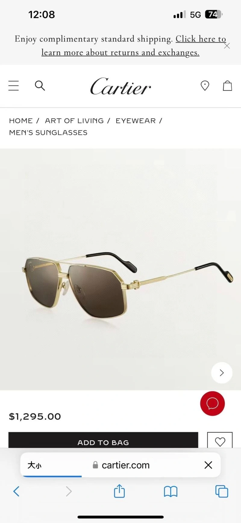 Flexible Cartier Sunglasses 277604
