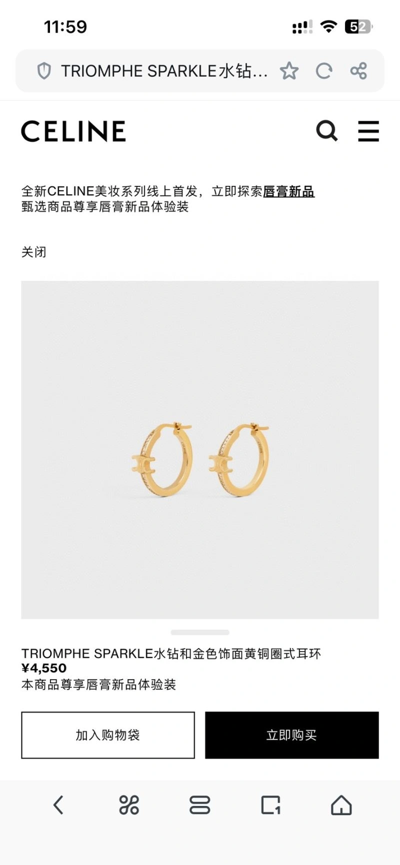 Celine Earrings Stretchable 218327