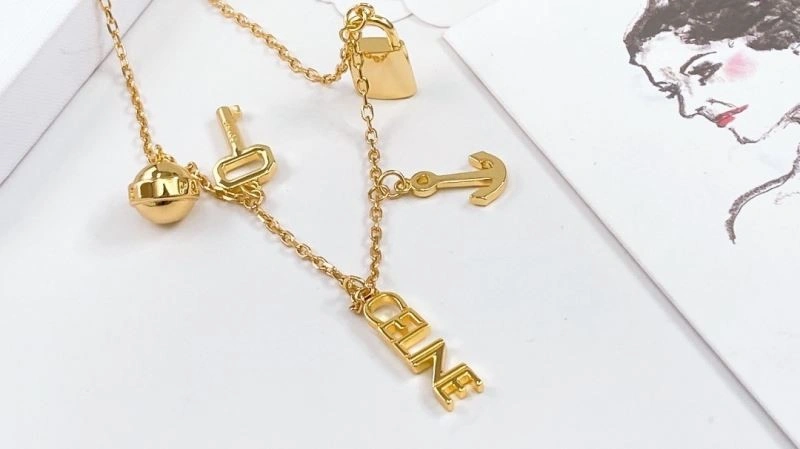 Sleek Celine Necklaces 218116