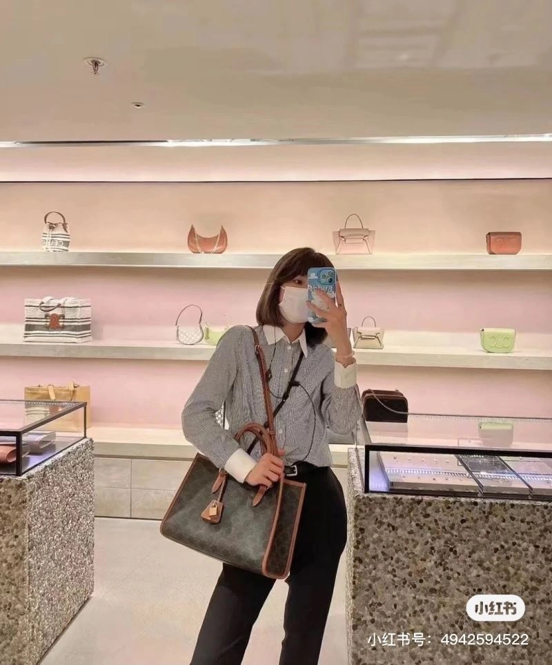 Celine Shopping Bags SunProtective 60281