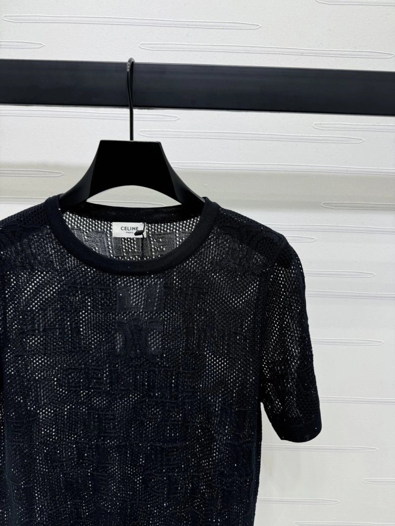 Celine T-Shirts Stretchable 106957
