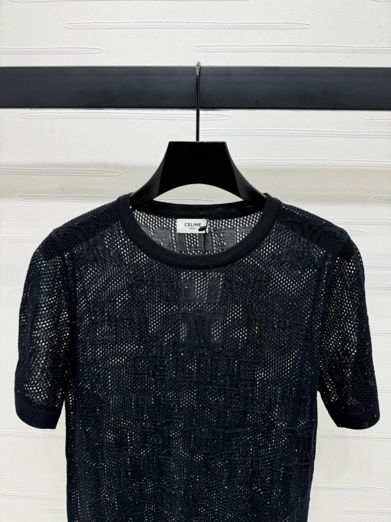 Celine T-Shirts Stretchable 106957