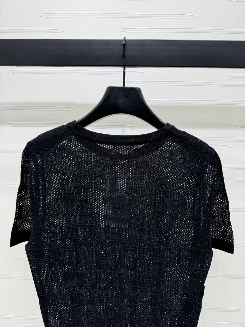 Celine T-Shirts Stretchable 106957