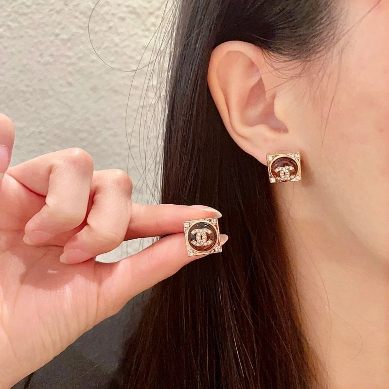 Compact Chanel Earrings 223879