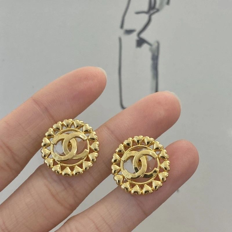 Compact Chanel Earrings 219682