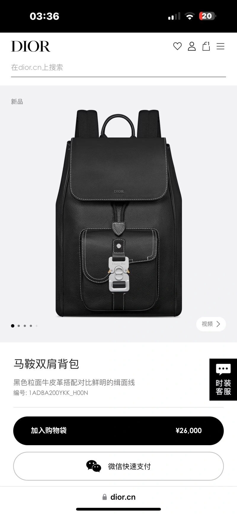 Flexible Christian Dior Backpacks 71274