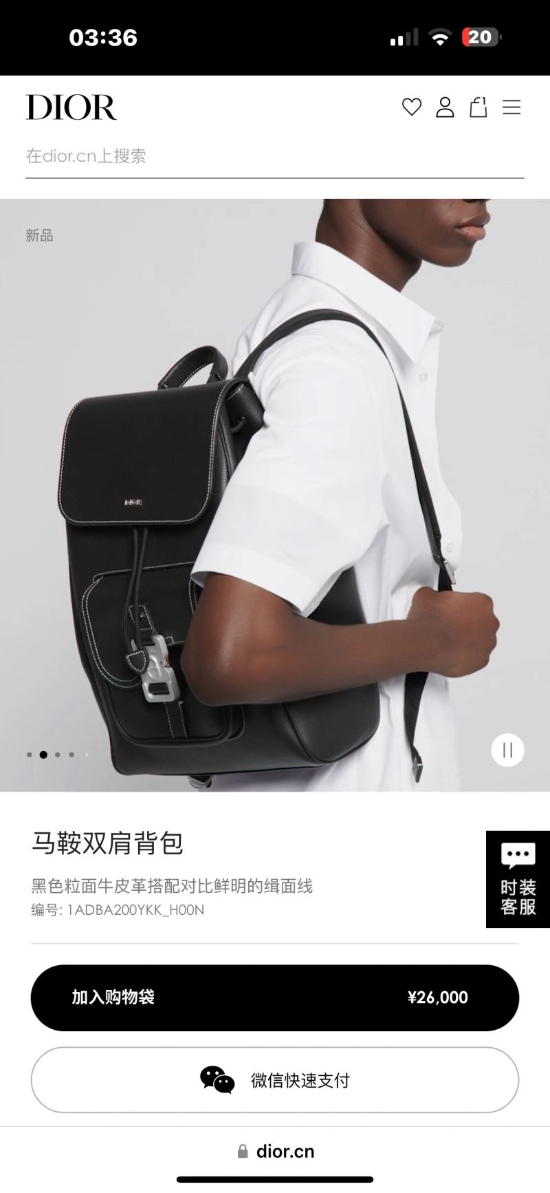 Flexible Christian Dior Backpacks 71274