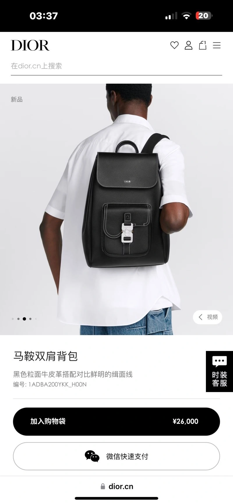 Flexible Christian Dior Backpacks 71274