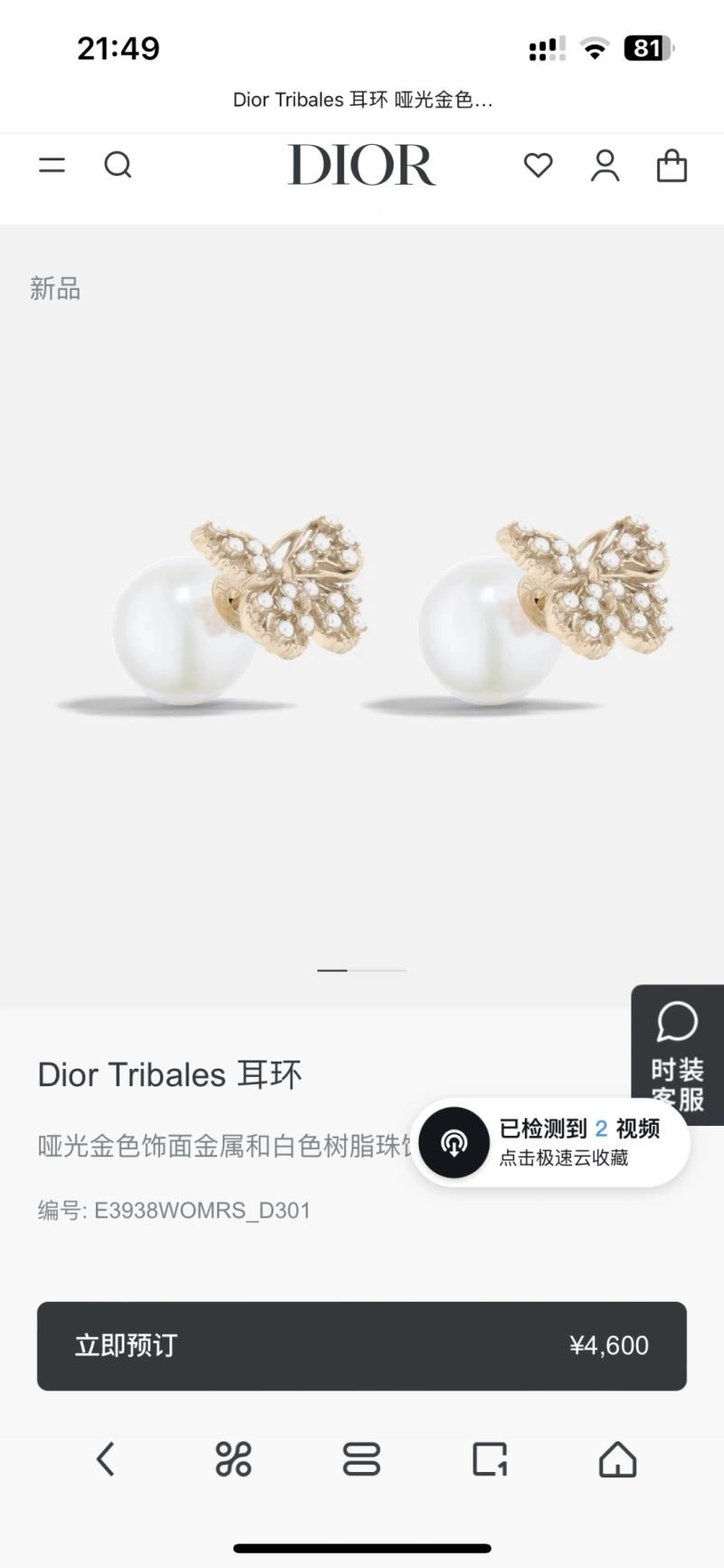 Supportive Christian Dior Earrings 233216